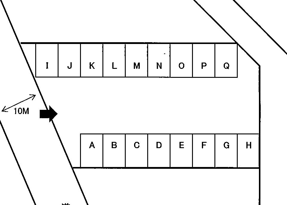 村中駐車場の駐車配置図