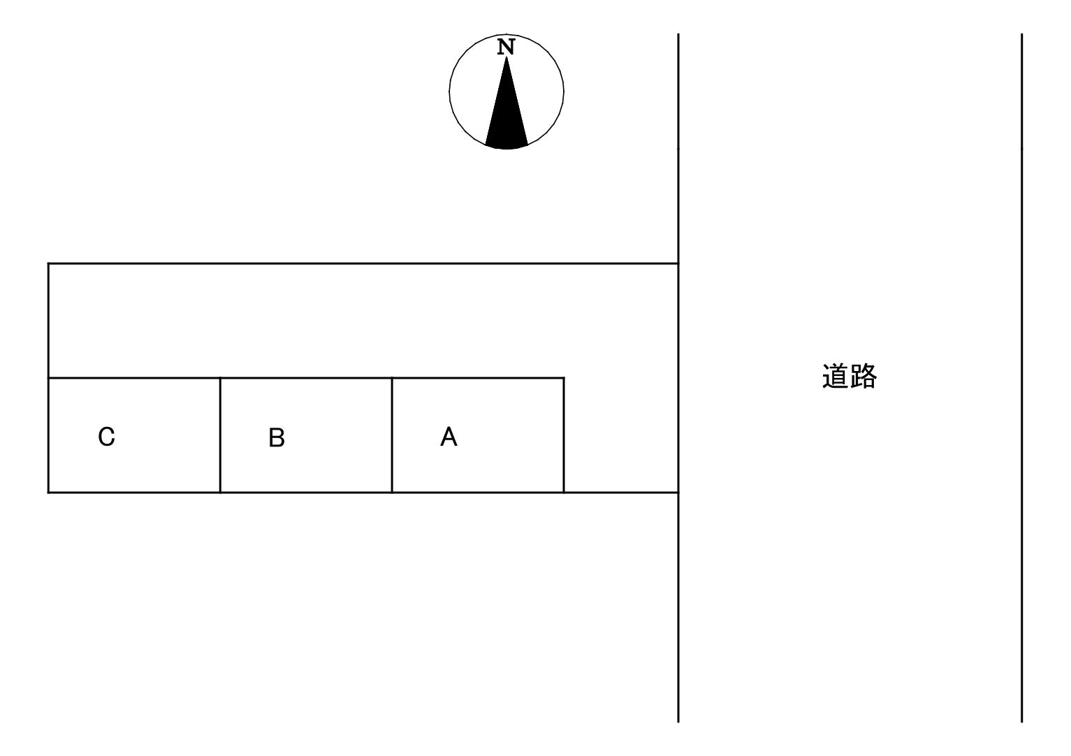 北浜町パーキングの駐車配置図