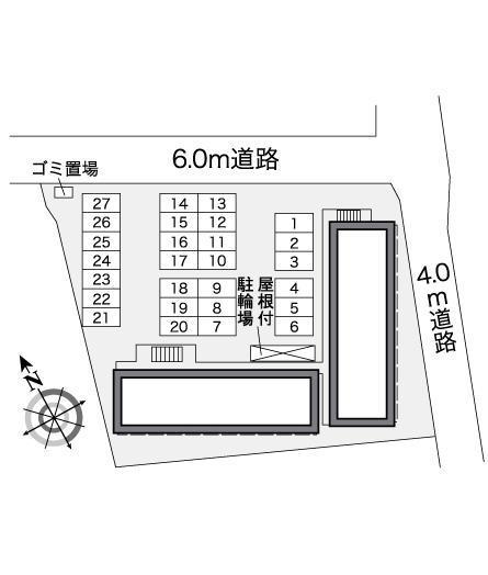 オアシス(26406)の駐車配置図