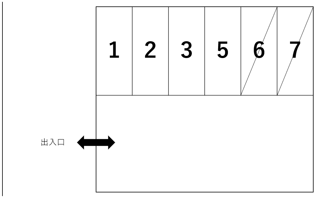 ミサハ駐車場の駐車配置図