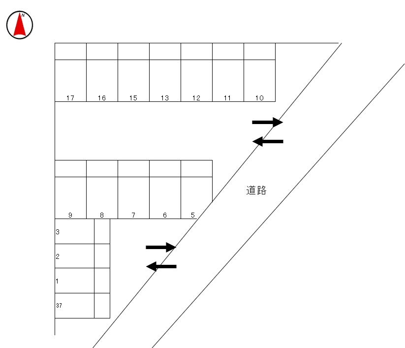 T-Park神屋町6(SST)の駐車配置図