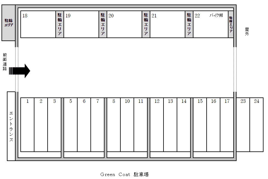 Green Coatの駐車配置図