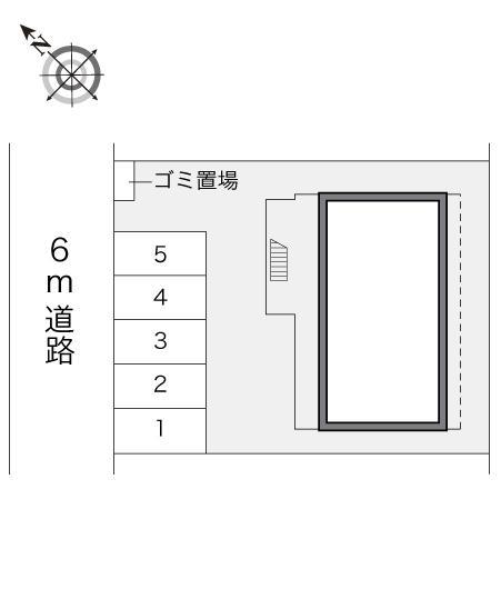 コンフォート稲荷町(14490)の駐車配置図