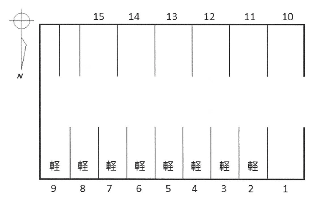 石垣東北園駐車場の駐車配置図