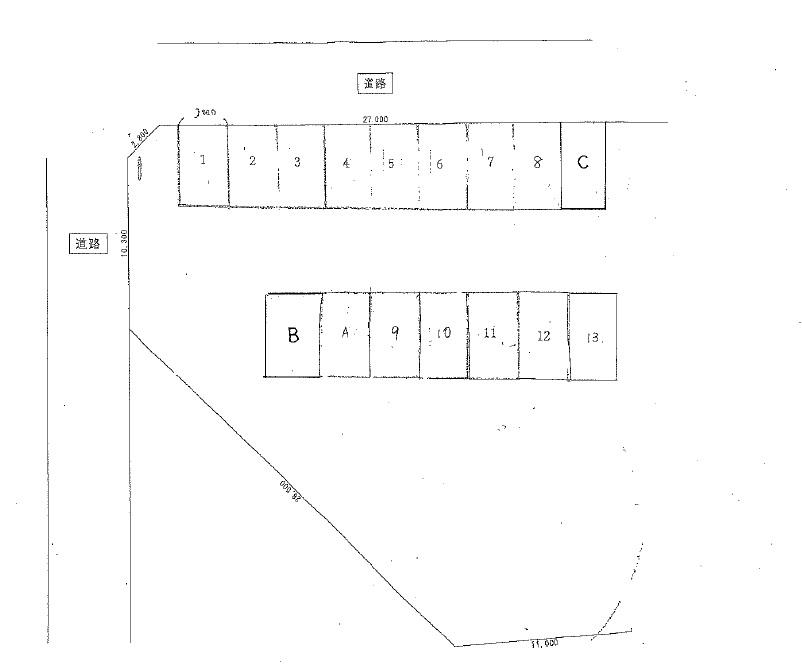 刈谷市一里山駐車場の駐車配置図