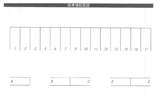 二の宮Sパーキングの駐車配置図