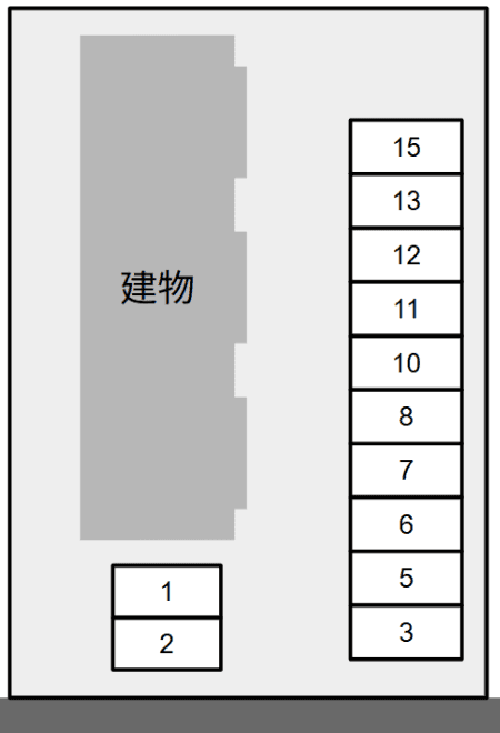 Grandir別駐車場の駐車配置図