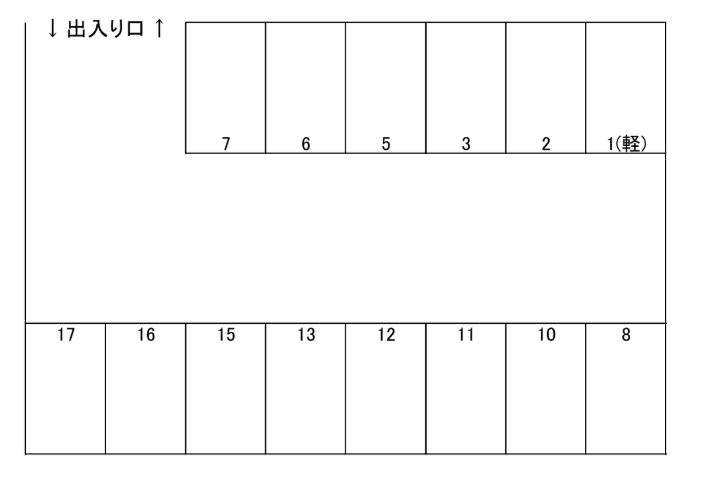 朱雀第1原駐車場の駐車配置図