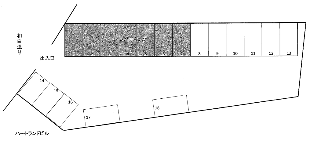 香住ヶ丘駐車場の駐車配置図