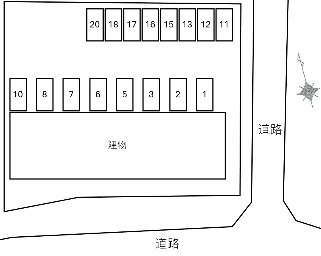 GRACIA・Kの駐車配置図