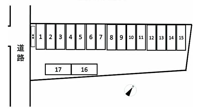 中央駐車場の駐車配置図