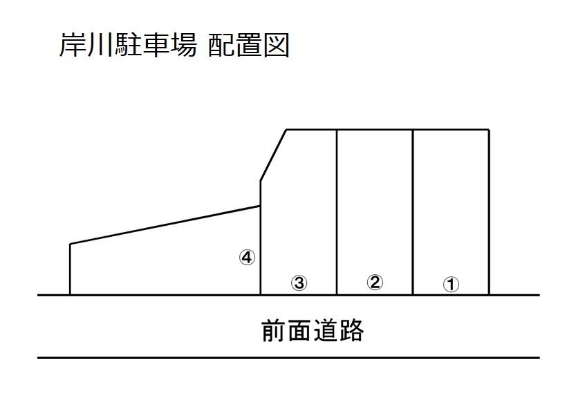 岸川駐車場の駐車配置図