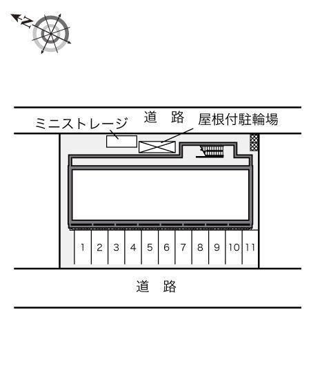 コンフォートいなみ(15802)の駐車配置図