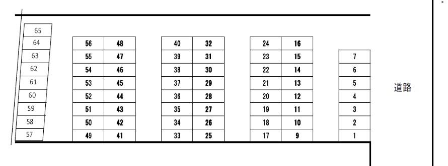 飯田パーキングの駐車配置図