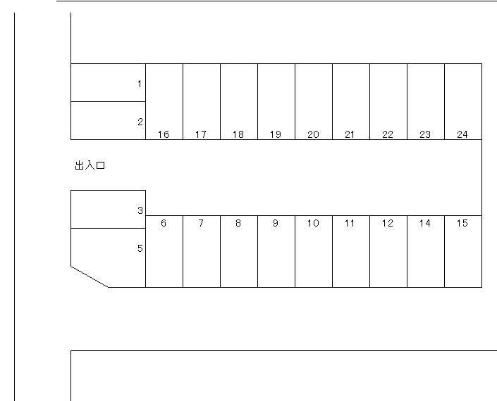 いちょう駐車場の駐車配置図