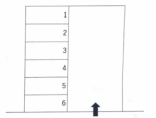 谷村パーキングの駐車配置図