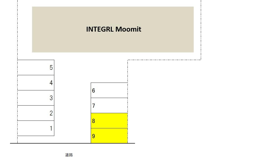 INTEGRAL Moomit駐車場の駐車配置図