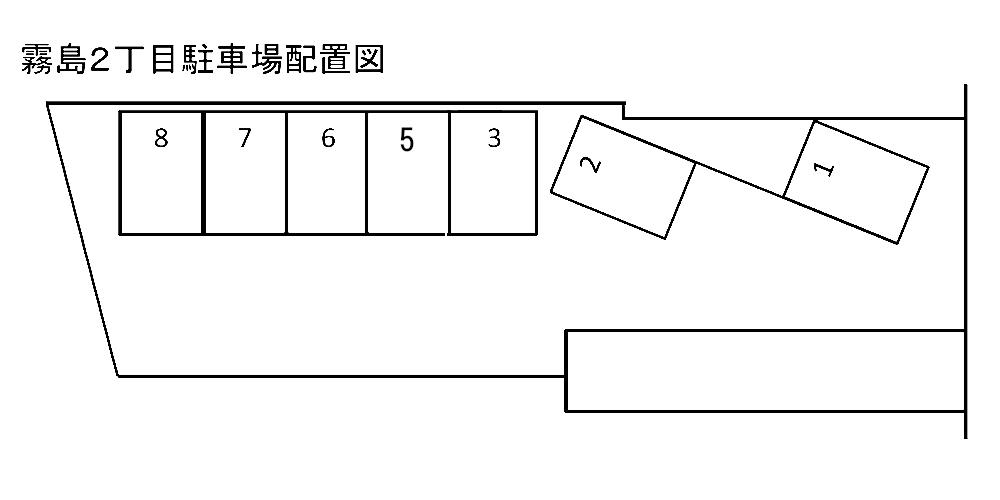 霧島2丁目駐車場の駐車配置図