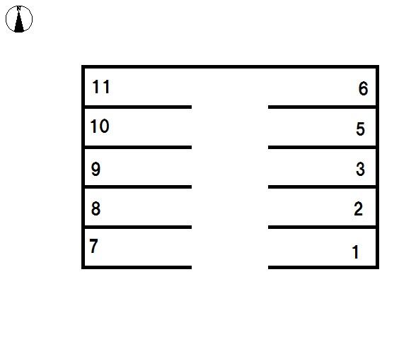 363幡野町駐車場の駐車配置図