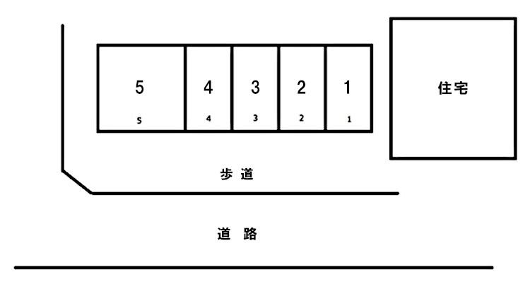 城北第2駐車場の駐車配置図