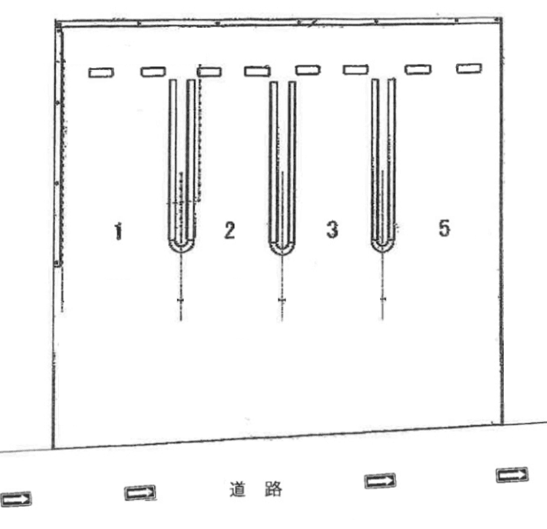 77.ガレージひぐちの駐車配置図