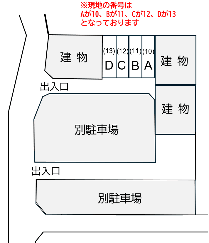 No.38 竹内パーキングの駐車配置図