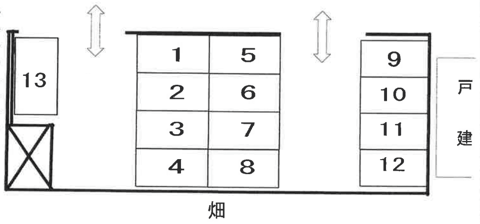 北浦駐車場の駐車配置図