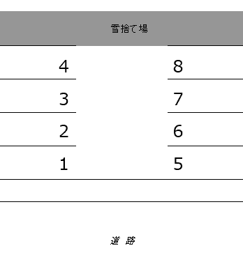 百石町月決駐車場の駐車配置図