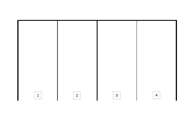 竹崎町屋根付き駐車場の駐車配置図