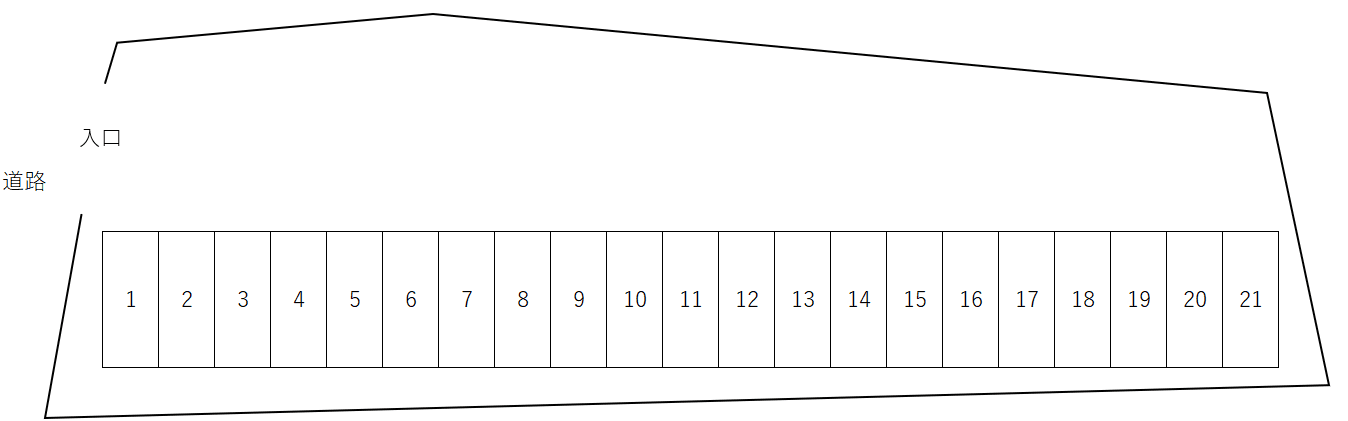新富町二丁目駐車場の駐車配置図
