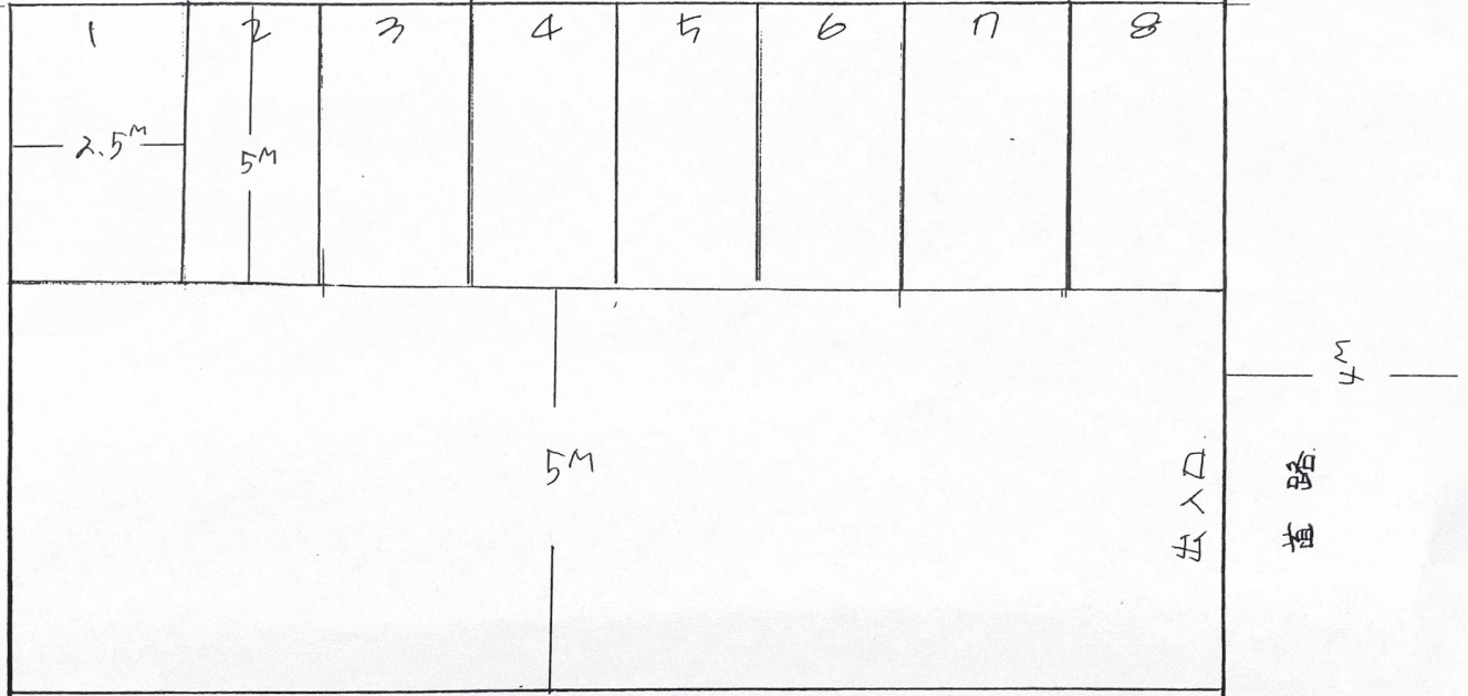 吉野駐車場の駐車配置図