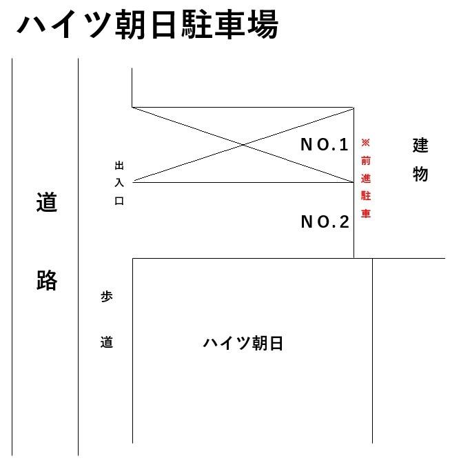 ハイツ朝日駐車場の駐車配置図