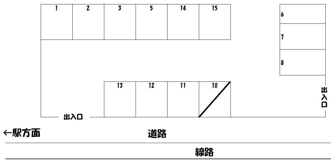 常陽駐車場4の駐車配置図