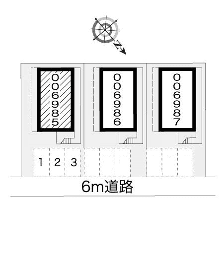 島田黒石第1(6985)の駐車配置図