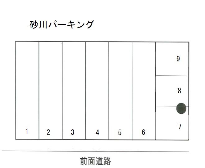 砂川パーキングの駐車配置図