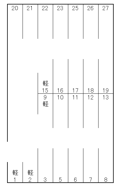 APパーク土佐清水第2の駐車配置図