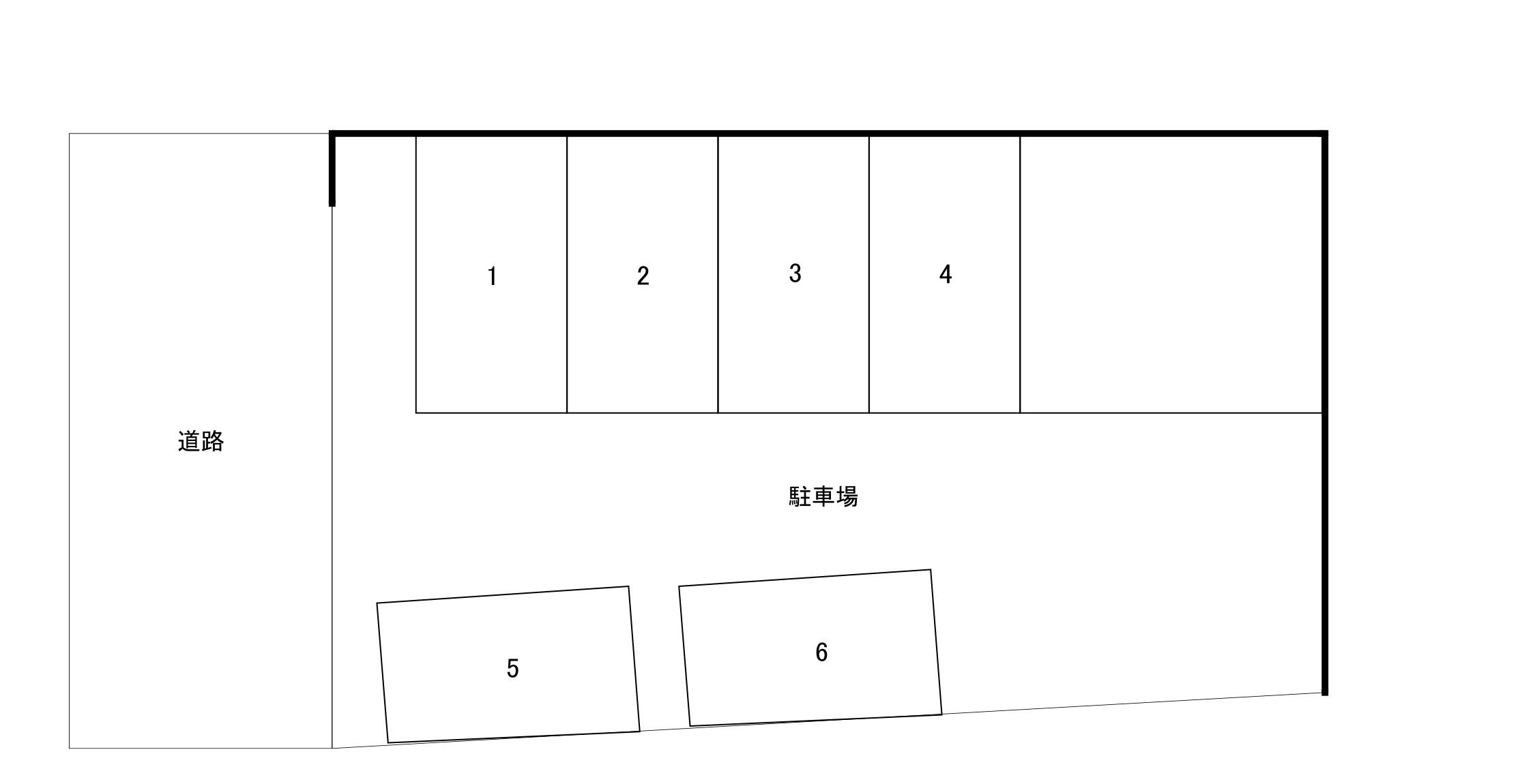 しまんとパーキング渡川三丁目988番6の駐車配置図
