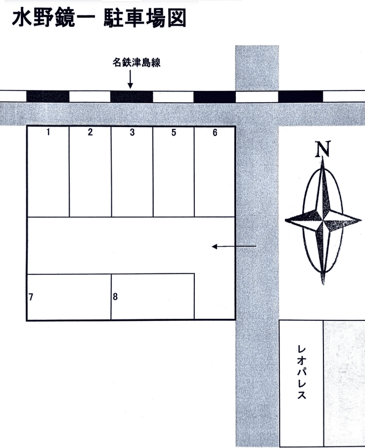 辻甚目寺乾出89番1駐車場の駐車配置図