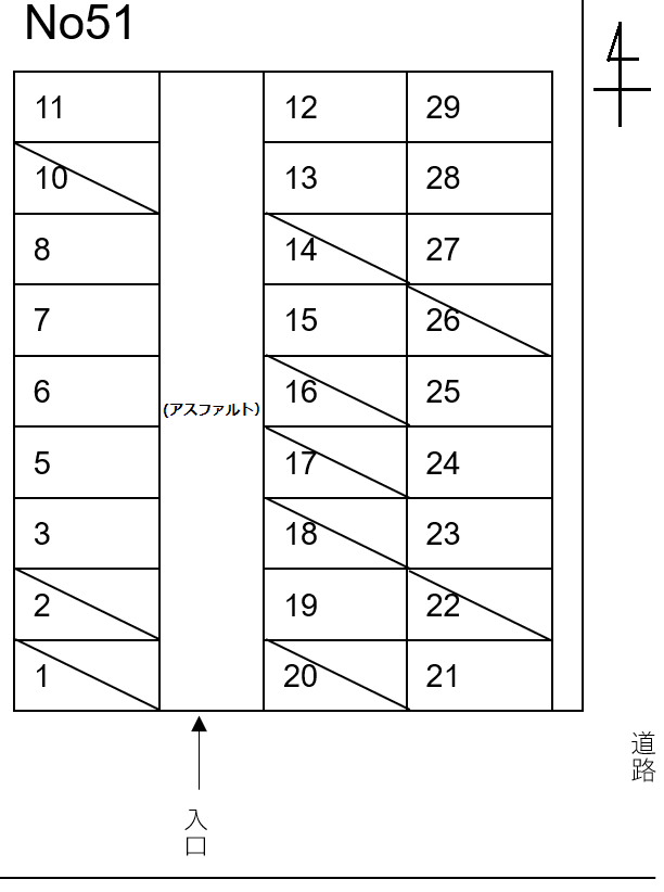 犬山-51の駐車配置図