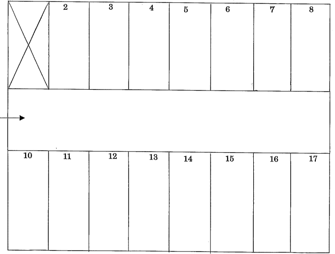 月極M駐車場の駐車配置図