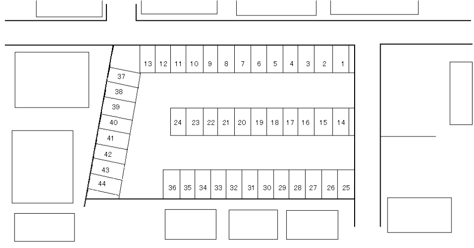 雁ノ巣濱崎駐車場の駐車配置図