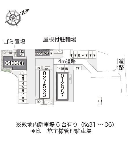 East auk Ⅳ(43308) 敷地外駐車場の駐車配置図