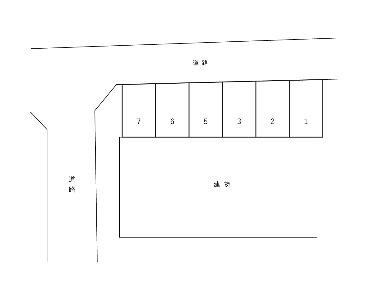 ベル ビー駐車場の駐車配置図