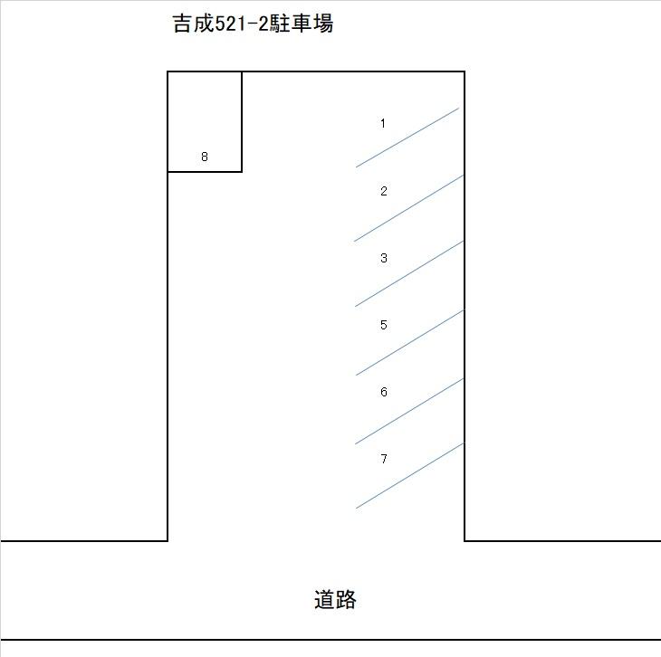 吉成521-2駐車場の駐車配置図