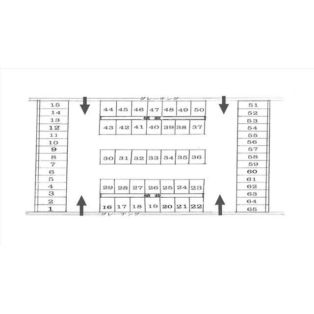 県庁前パーキングの駐車配置図