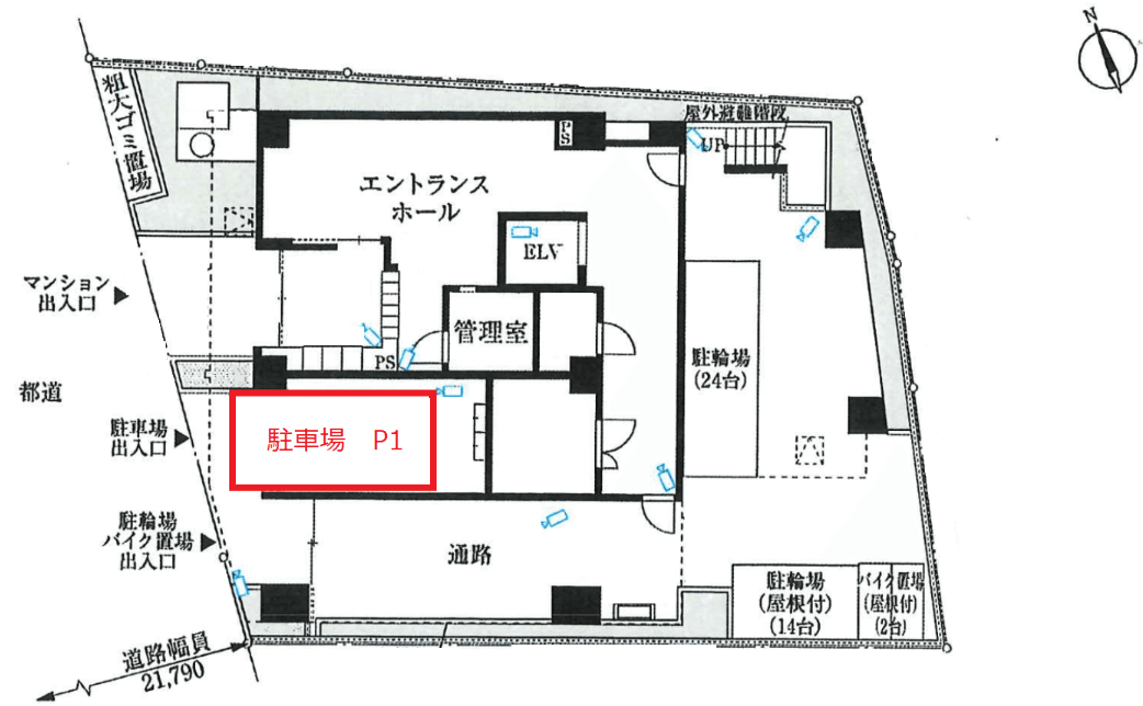 ブライズ南砂の駐車配置図