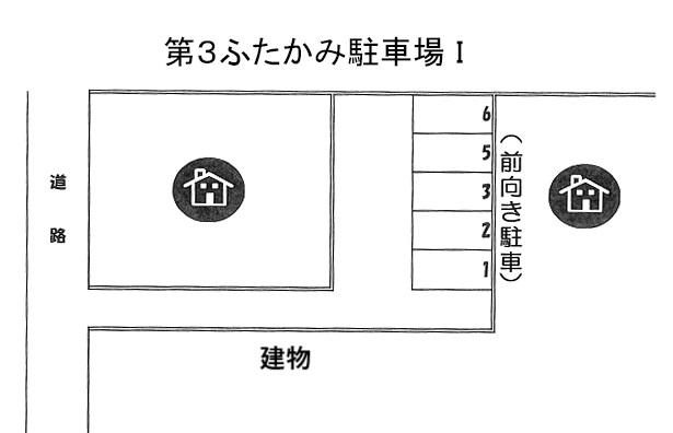 第3ふたかみ駐車場の駐車配置図