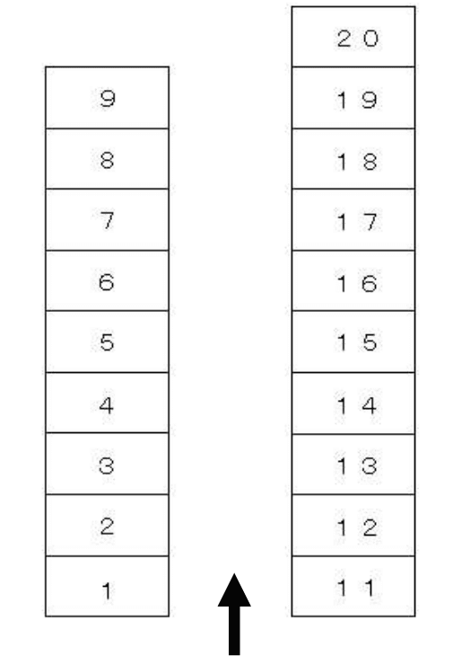 上2(高月)駐車場の駐車配置図