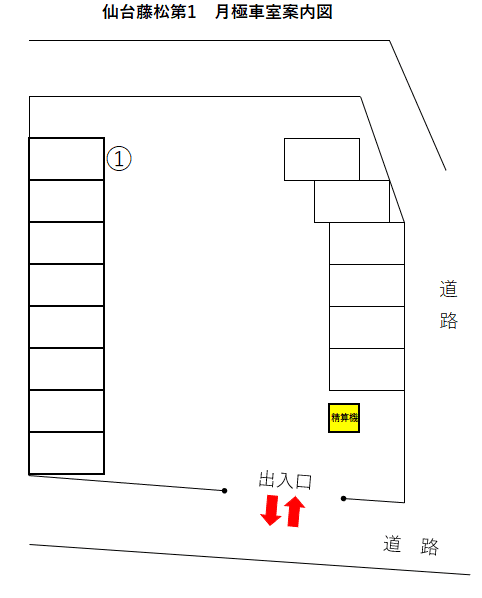 仙台藤松第1の駐車配置図