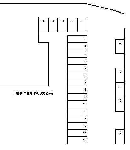 上宗方駐車場の駐車配置図